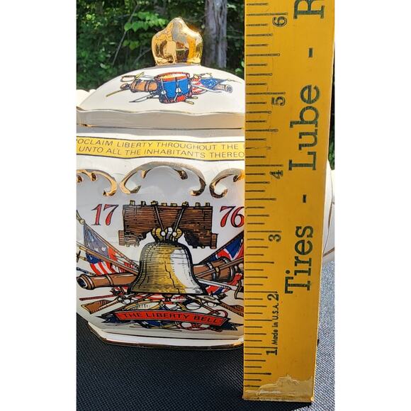 SADLER ENGLAND CUBE TEAPOT AMERICAN BI-CENTENARY 1776-1976 WAR OF INDEPENDENCE - Picture 9 of 9